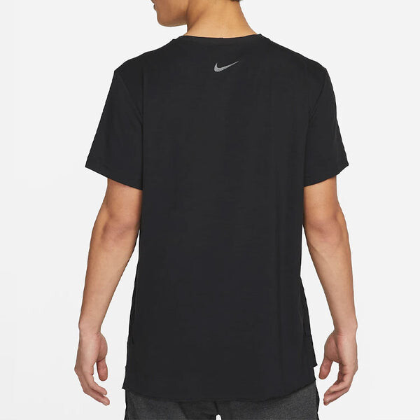 Футболка Nike Yoga Dri-Fit Solid Color Round Neck Short Sleeve Black, мультиколор — фото 3