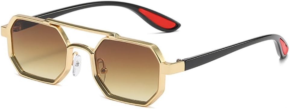 

Модные металлические многоугольные солнцезащитные очки в стиле ретро-панк для мужчин, стильные солнцезащитные очки с защитой от УФ-излучения UV400, уличный стиль KTUCN, 3