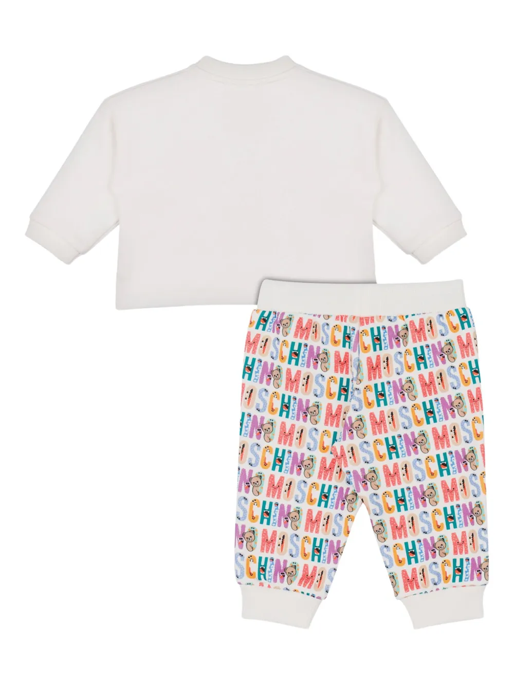 Спортивный костюм с логотипом Moschino Kids, белый — фото 2