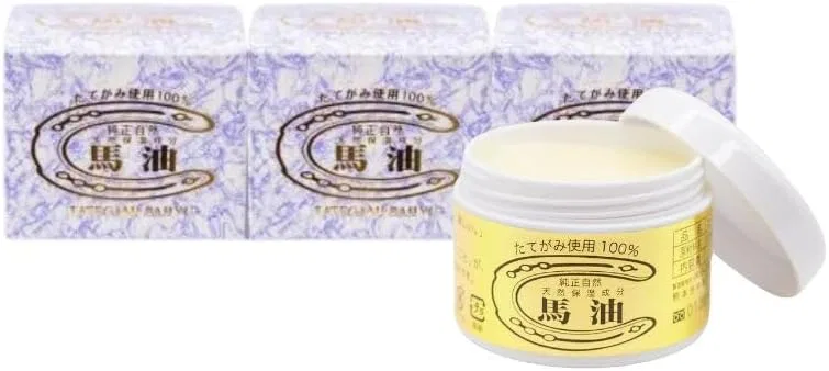Набор Koyama Store — Дневной крем для лица с маслом лошадиной гривы Oyama Shoten, 70 г, набор 3 шт