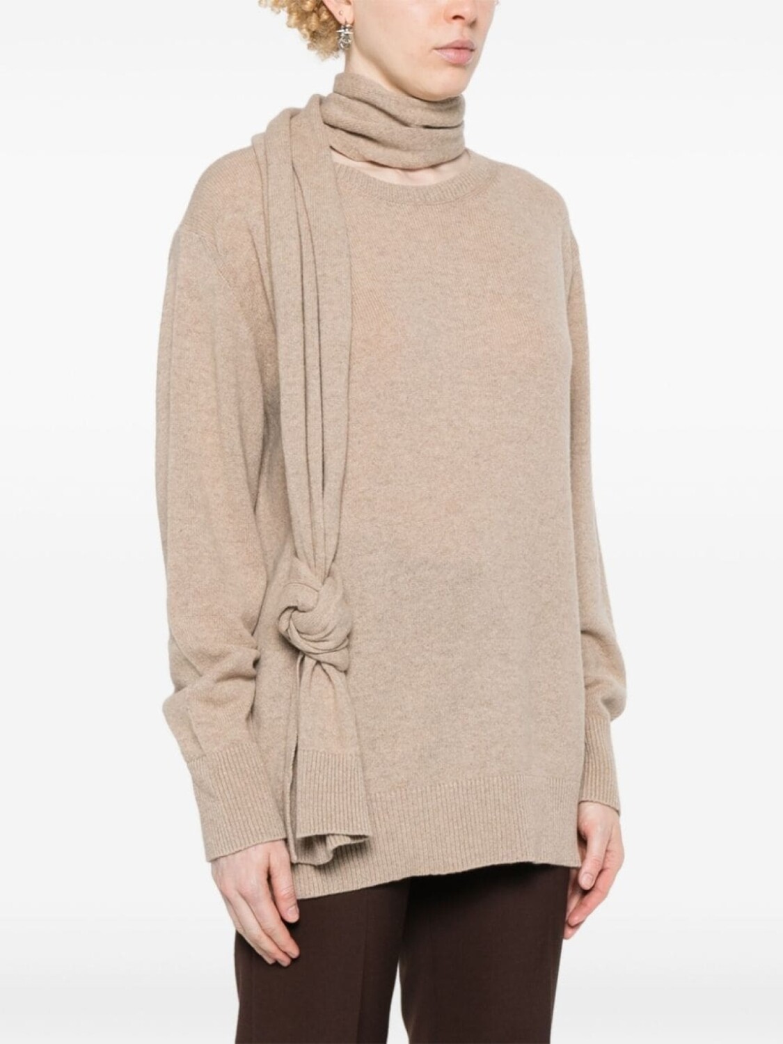 Stella McCartney джемпер из смесового кашемира, нейтральный цвет — фото 3