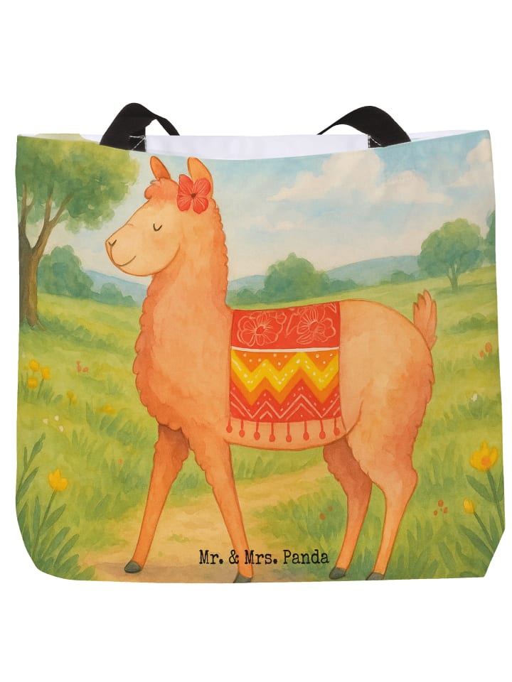 

Mr. & Mrs. Panda Сумка из ткани с дизайном «Гордость альпаки» без надписи, белого цвета