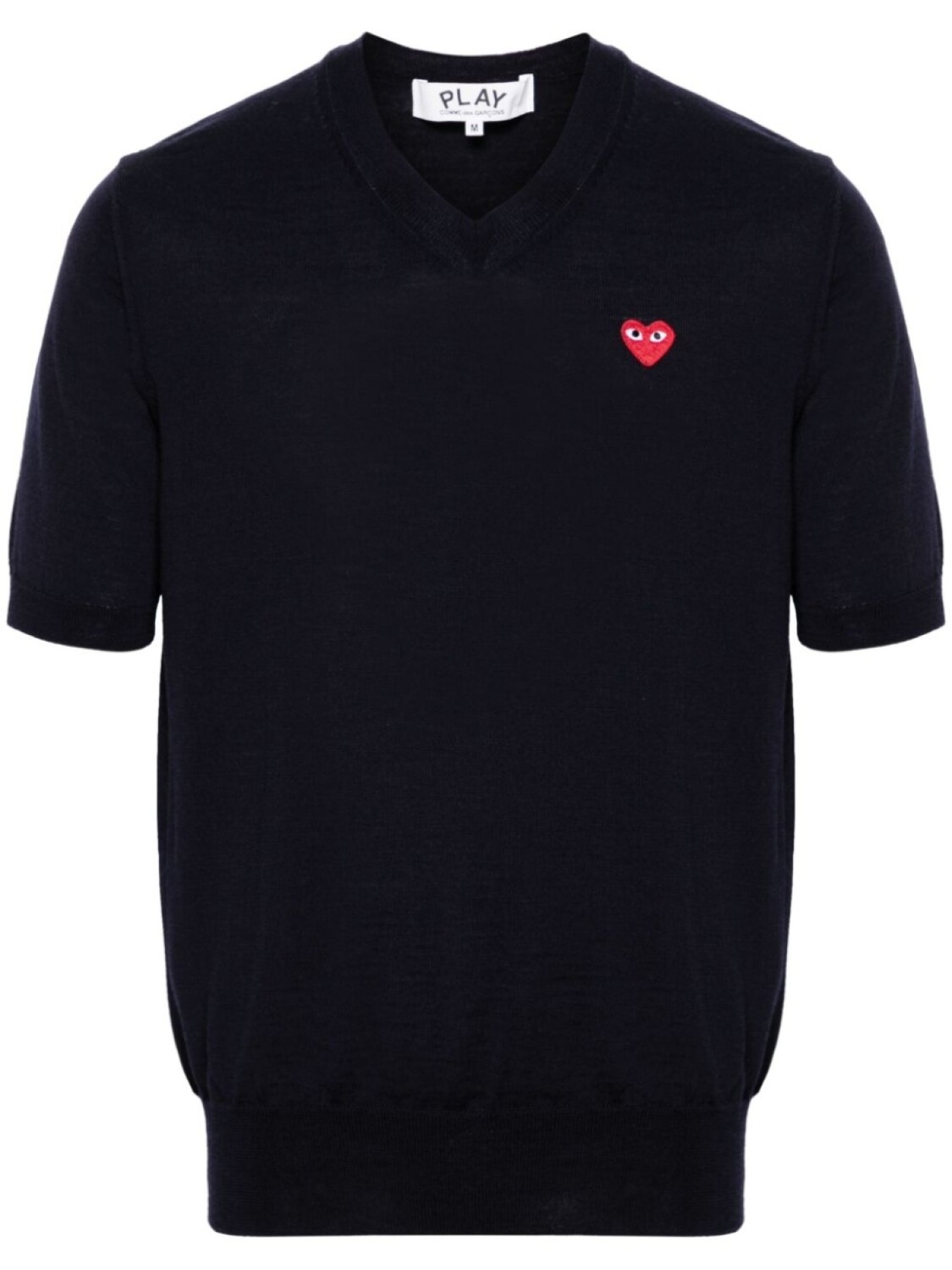 

Шерстяной джемпер с нашивкой Comme Des Garçons Play, синий