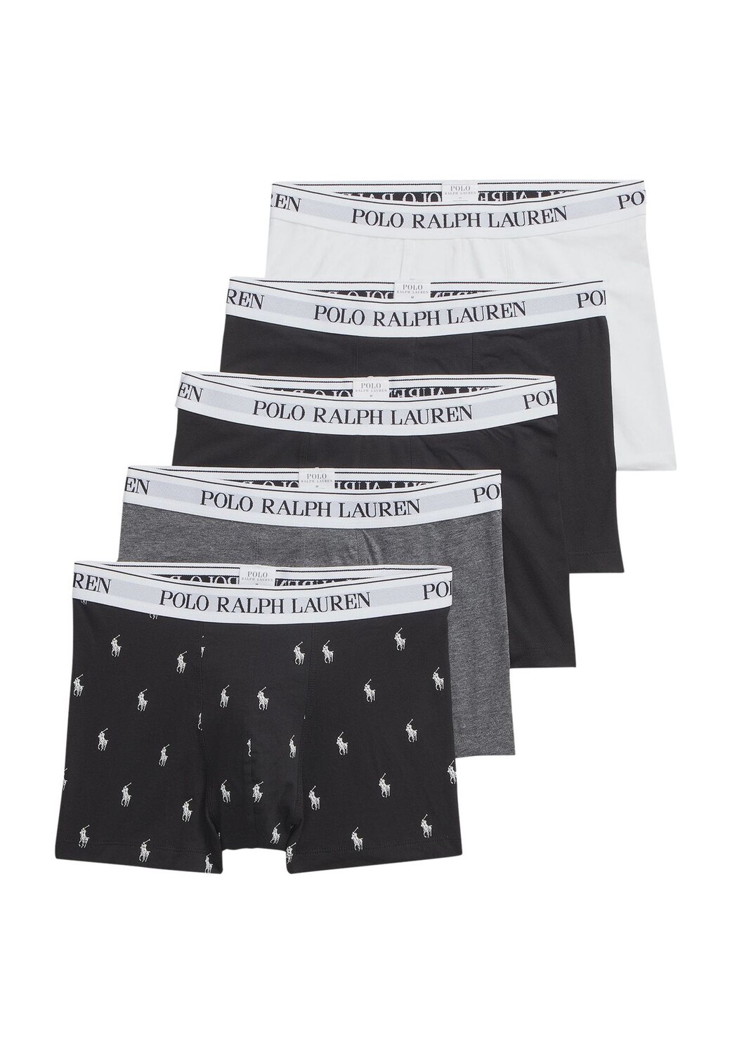 

Набор из 5 мужских трусов-боксеров с принтом POLO RALPH LAUREN, цвет Blk Blk
