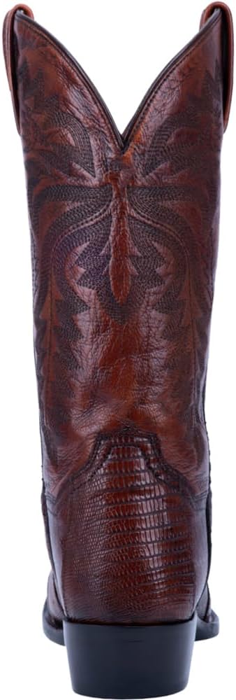 Мужские ботинки Dan Post Mens Winston Lizard с вышивкой, с круглым носком, на подъем, до середины голени - черные — фото 4