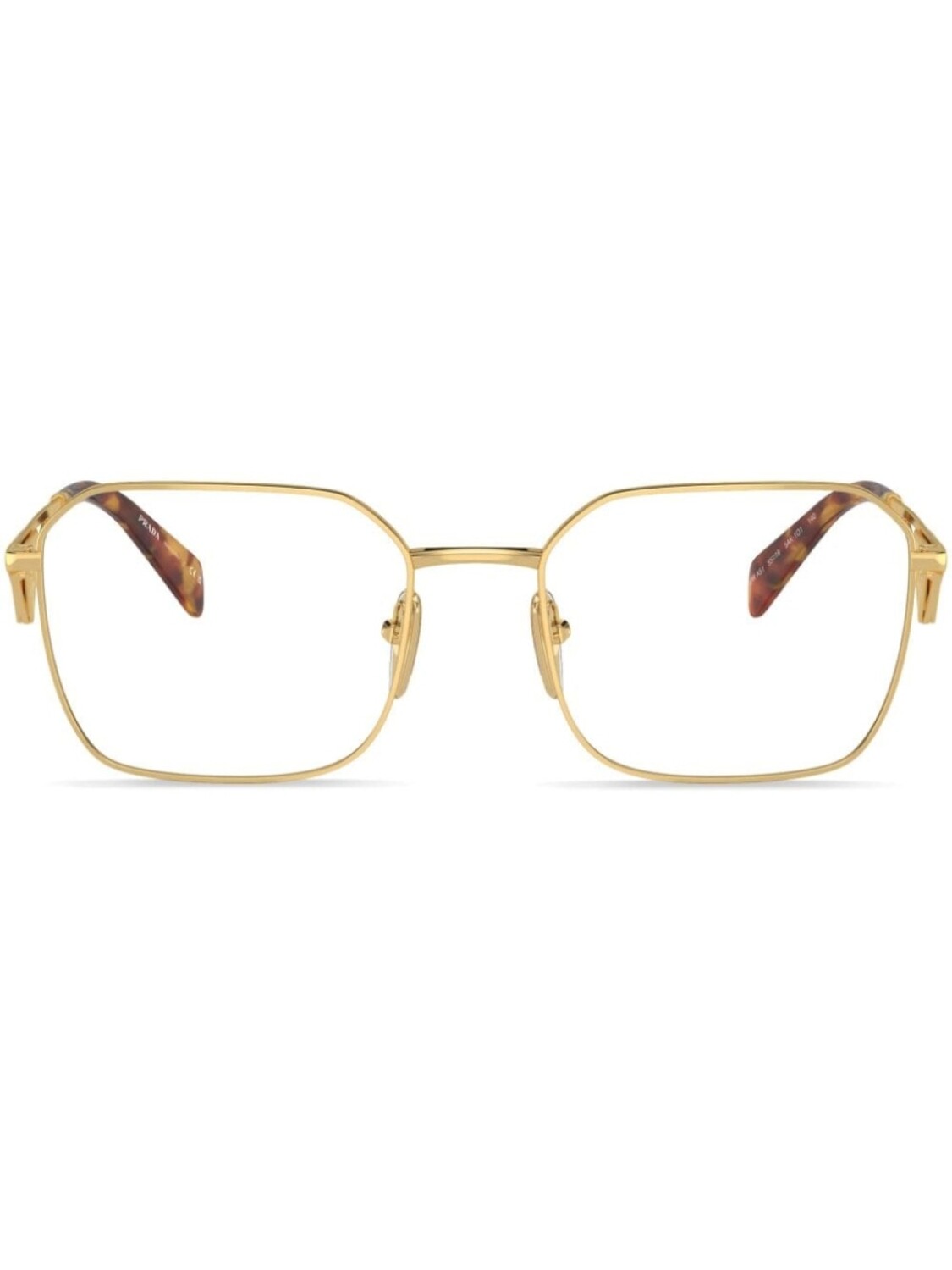 

Prada Eyewear очки в квадратной оправе с логотипом, золотистый