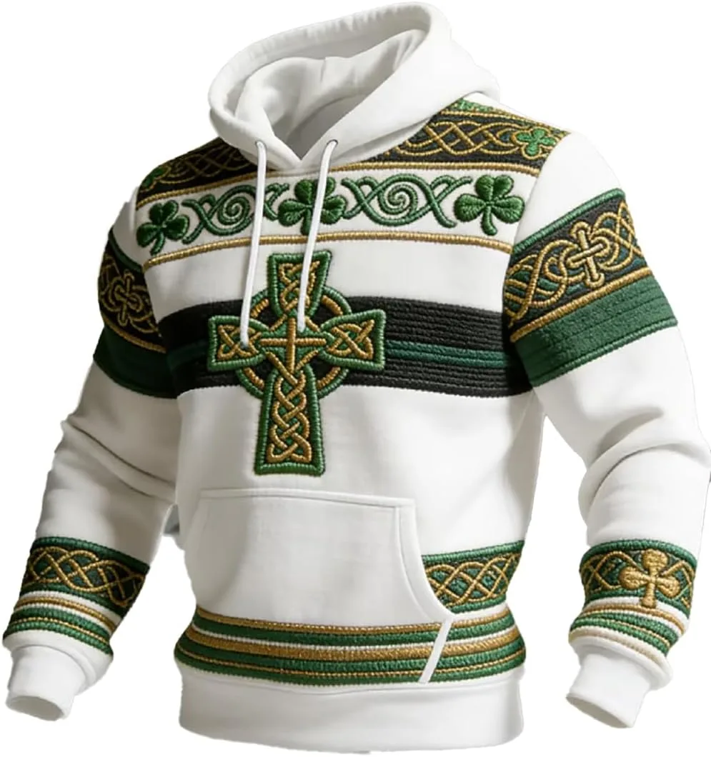 

Мужская футболка St Patrick's Day с кельтским крестом