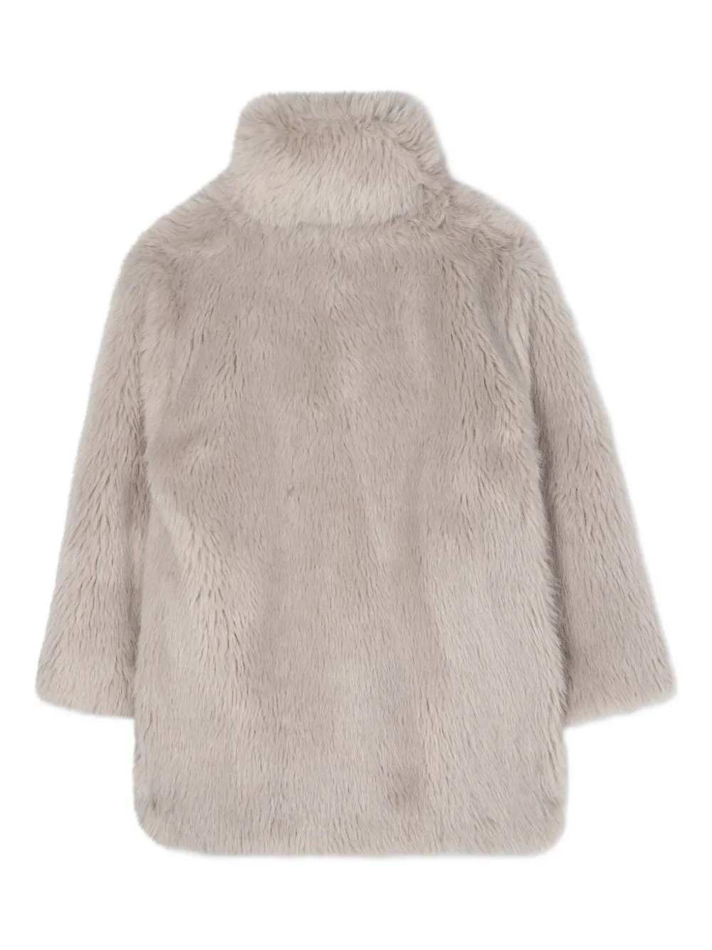 Шуба из искусственного меха Chloé Kids, серый — фото 2