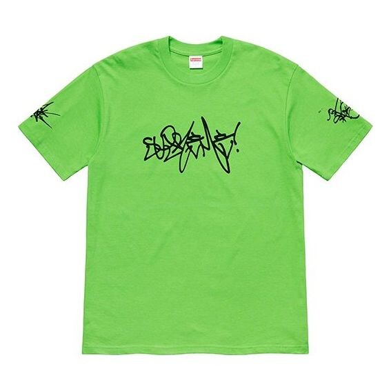 

Футболка ss20 week 4 rammellzee tag tee logo tee Supreme, зеленый