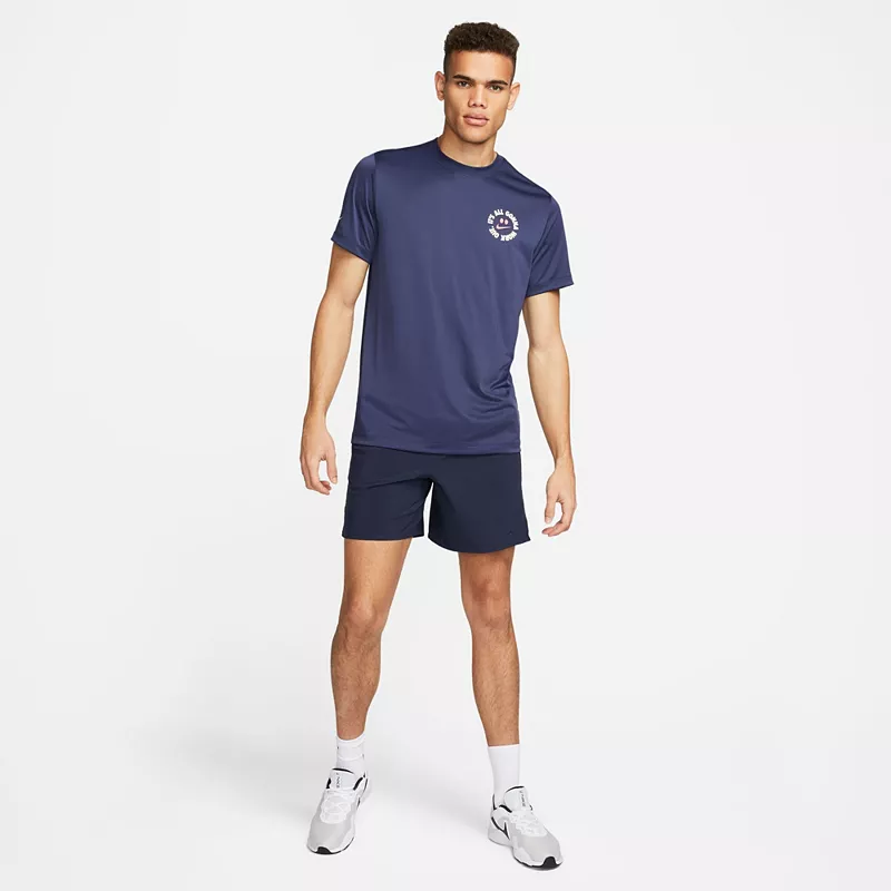 Мужские универсальные шорты без подкладки Nike Dri-FIT Unlimited 7 дюймов, цвет Obsidian — фото 3