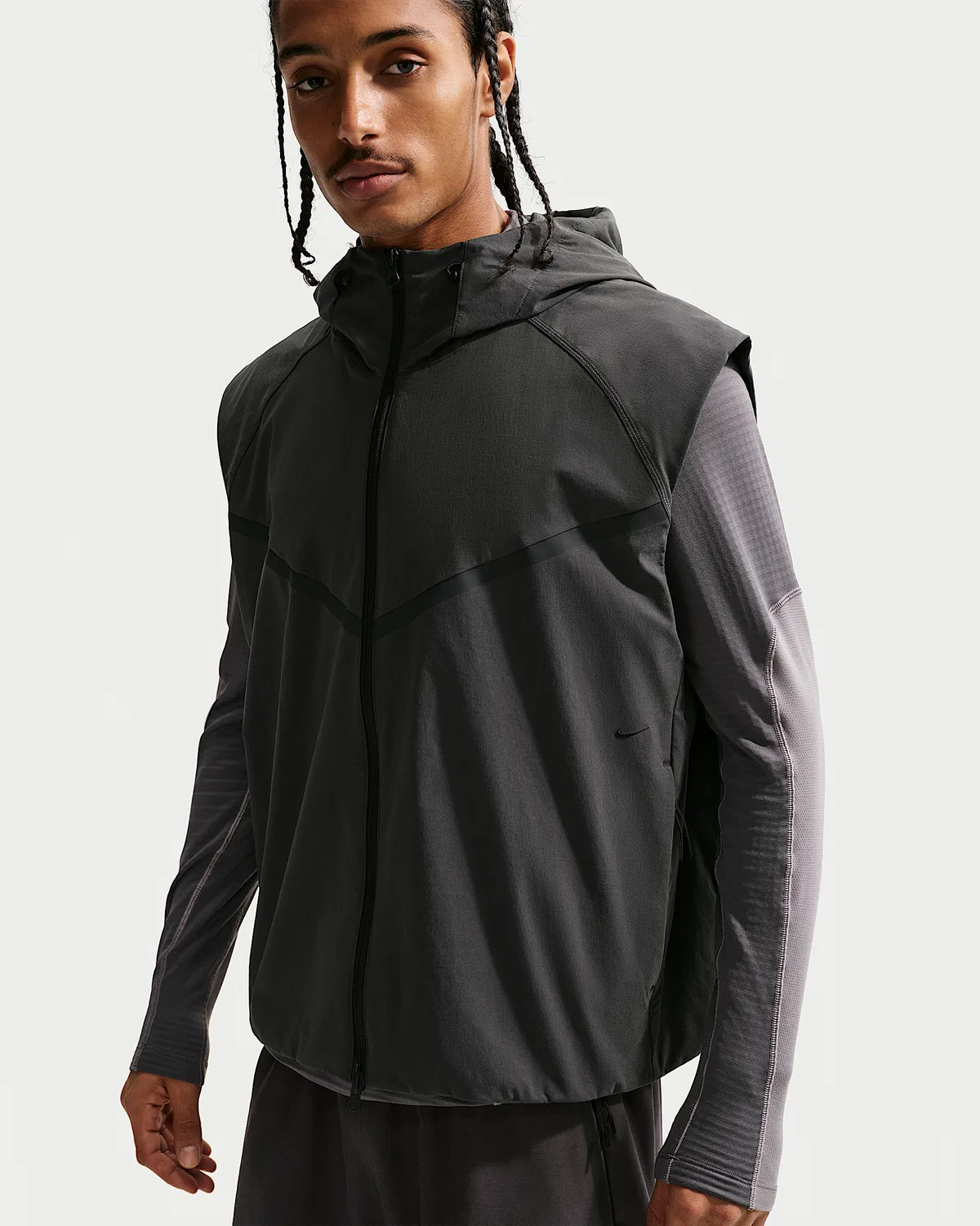 Мужская жилетка Dri-FIT Woven Windrunner Nike Tech, Anthracite/Black