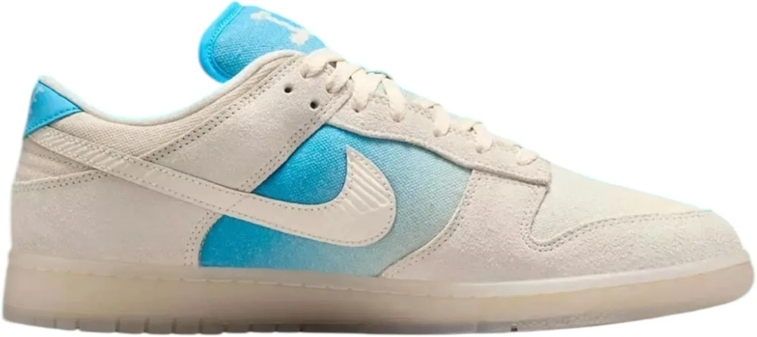 Кроссовки мужские Nike Dunk Low Retro, цвет Sail/Pale Ivory-baltic Blue — фото 2