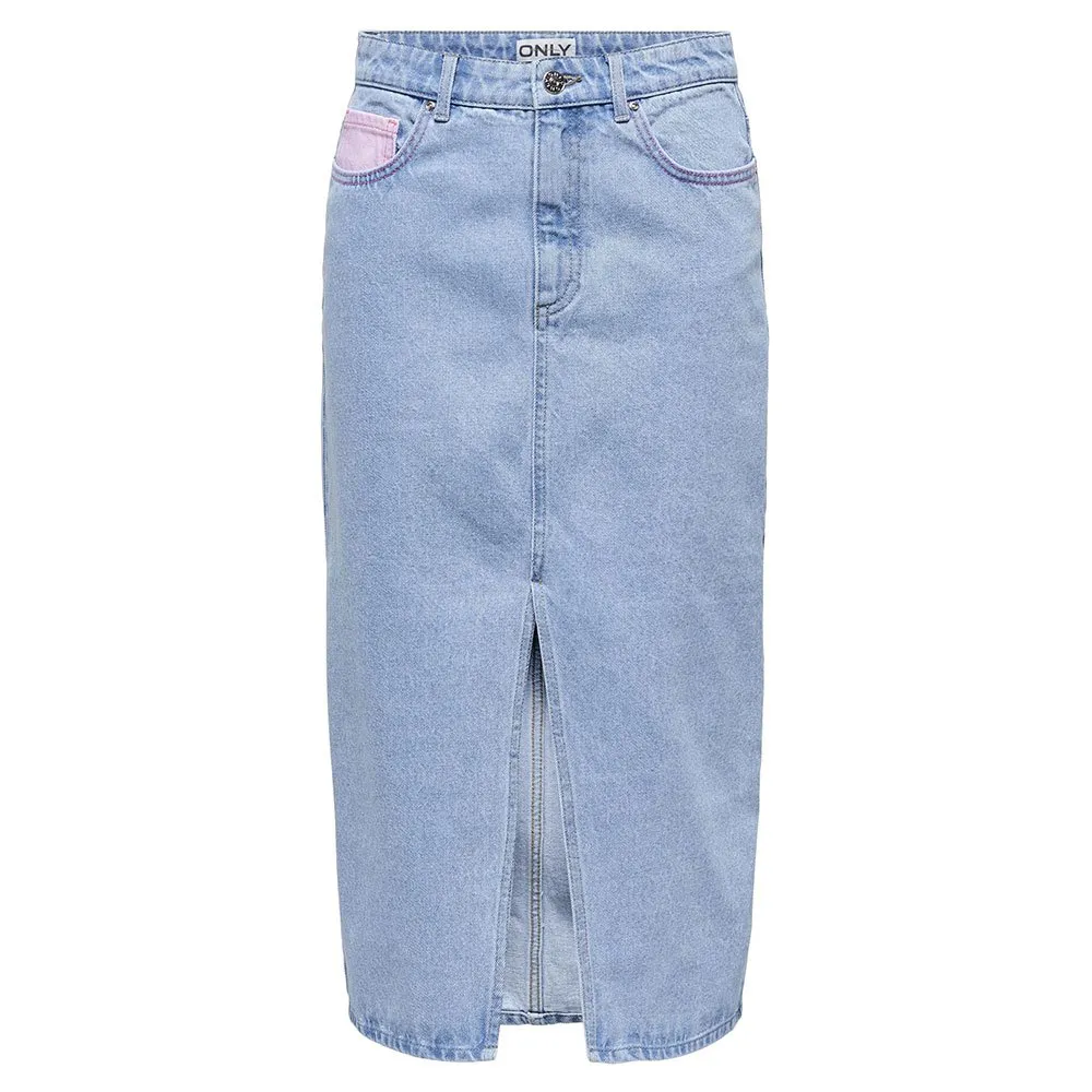 

Юбка Only Bianca Neon midi, синий
