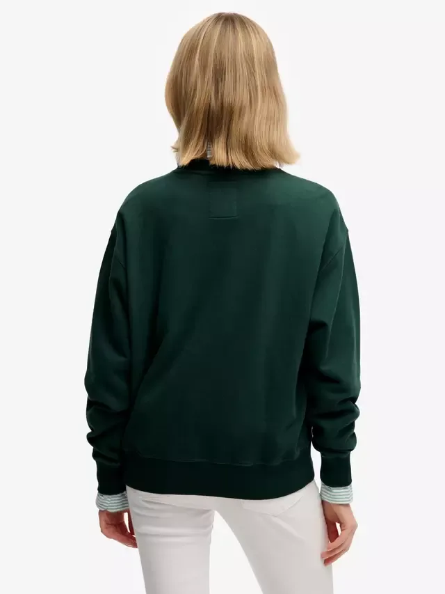 Толстовка Crest Loose Crew Superdry, Dark Pine Green — фото 2
