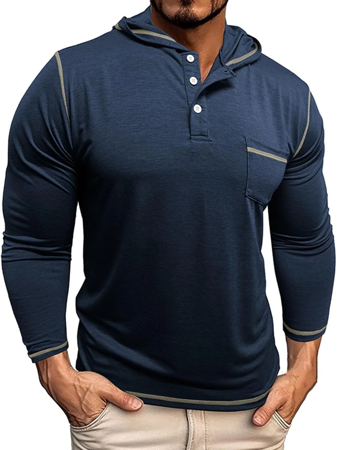 

Мужская толстовка с капюшоном и карманом Sdeycui