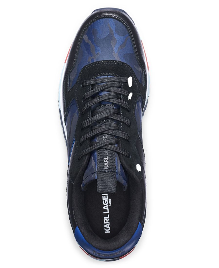 Мужские кроссовки Camo Runner с зубчатой подошвой KARL LAGERFELD PARIS, Navy — фото 4