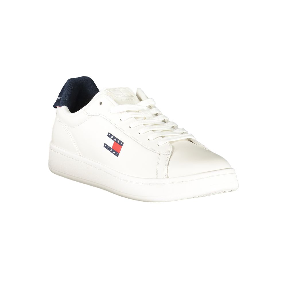Белые кожаные мужские кроссовки Tommy Hilfiger, белый — фото 2