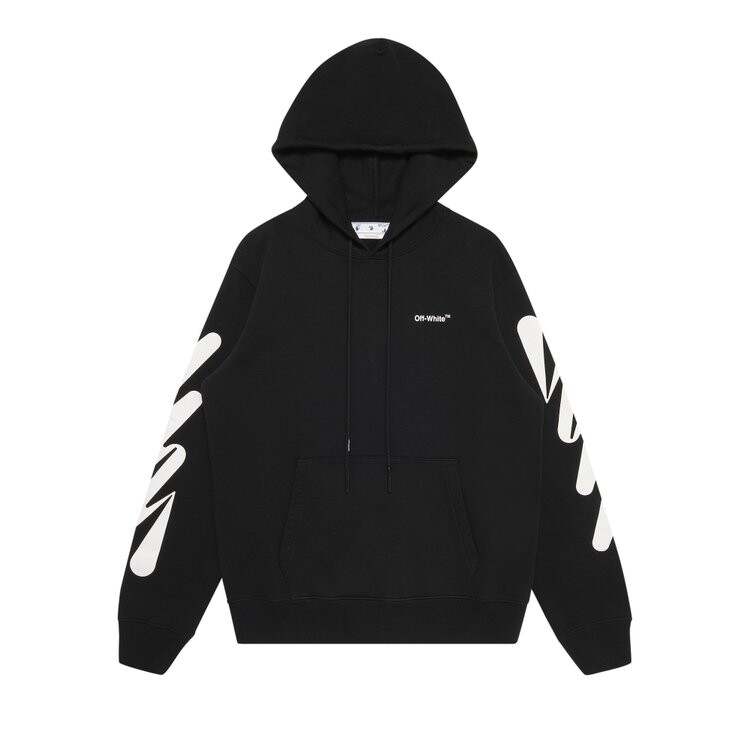 

Толстовка Off-White Wave Diag Slim 'Black/White', черный
