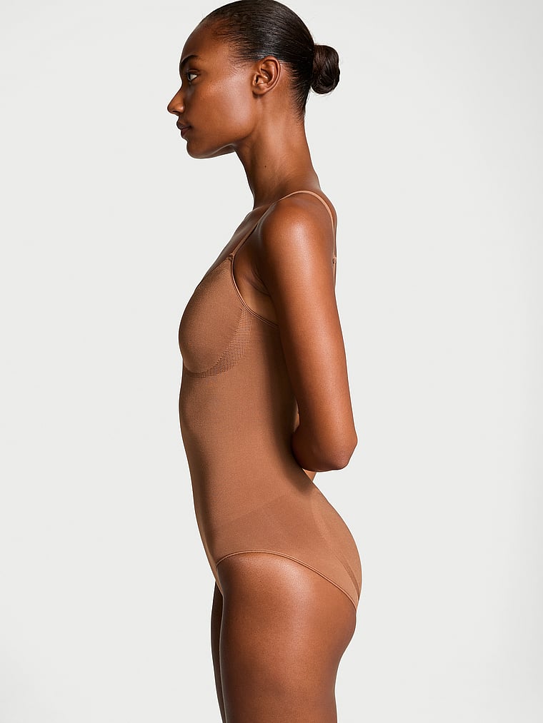 Корректирующее белье от Victoria Seamless Shaping Bodysuit Victoria'S Secret, коричневый — фото 2