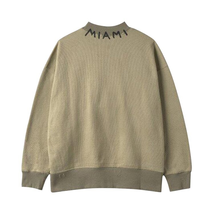 Толстовка Palm Angels Logo Crewneck Sweatshirt, зеленый — фото 2