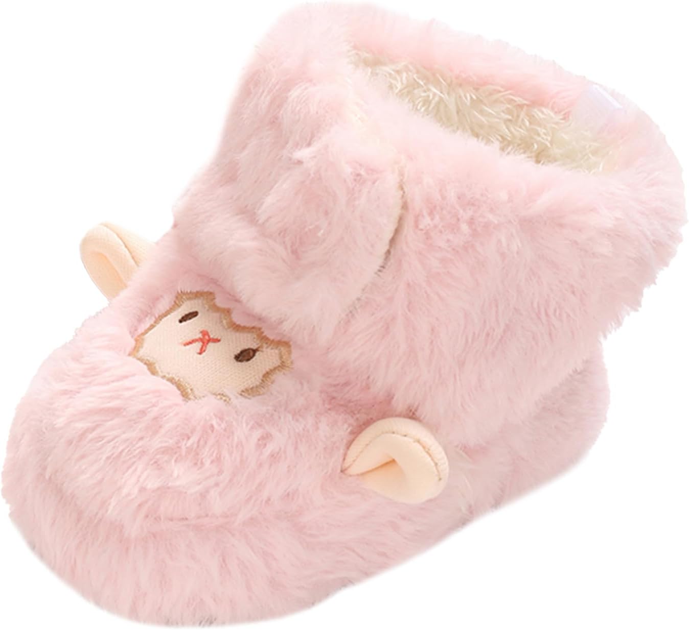 

Детские ботиночки для девочек и мальчиков на зиму, мягкая подошва, флисовая обувь с теплой подкладкой, милые ботинки, противоскользящие, для щиколотки, 0-18 месяцев Adigau, Pink