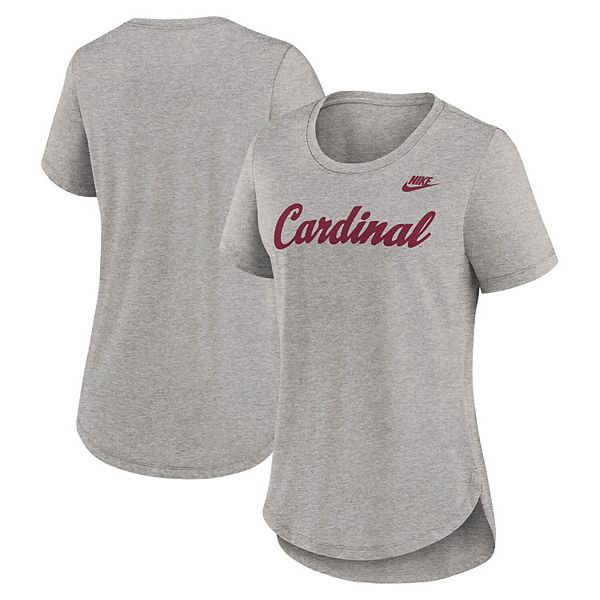 

Женская футболка heather gray stanford cardinal legacy tri-blend Nike