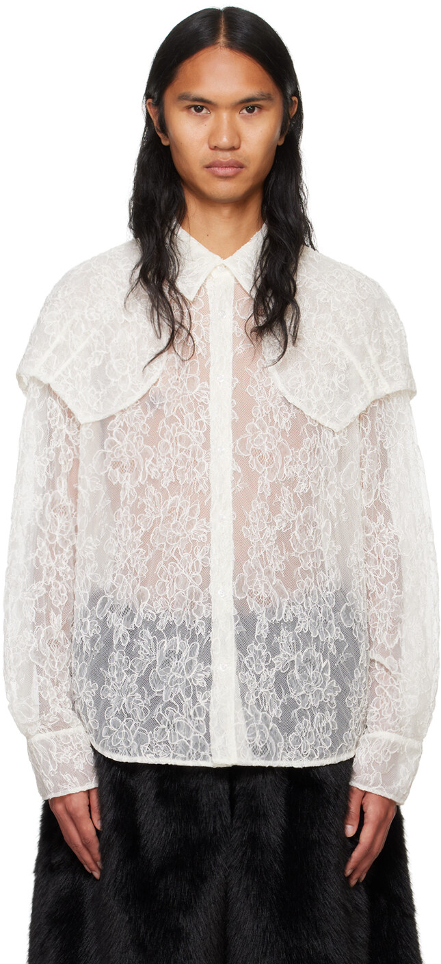 

Рубашка Off-White Sheer Classic Fit Caps Simone Rocha