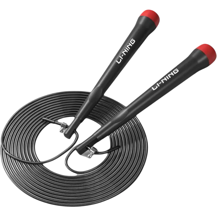 

Профессиональная гоночная скакалка для студентов материал ручки abs материал шнура pvc стальной трос 2,8 м LINING, Black[653 Upgraded]2.5Mm ♥ Faster And More Stable
