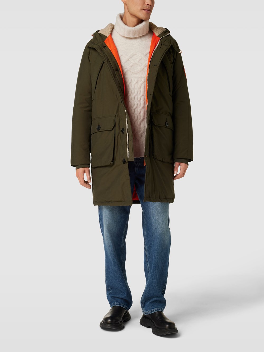 

Парка с узорчатой ​​строчкой Scotch & Soda, оливковый