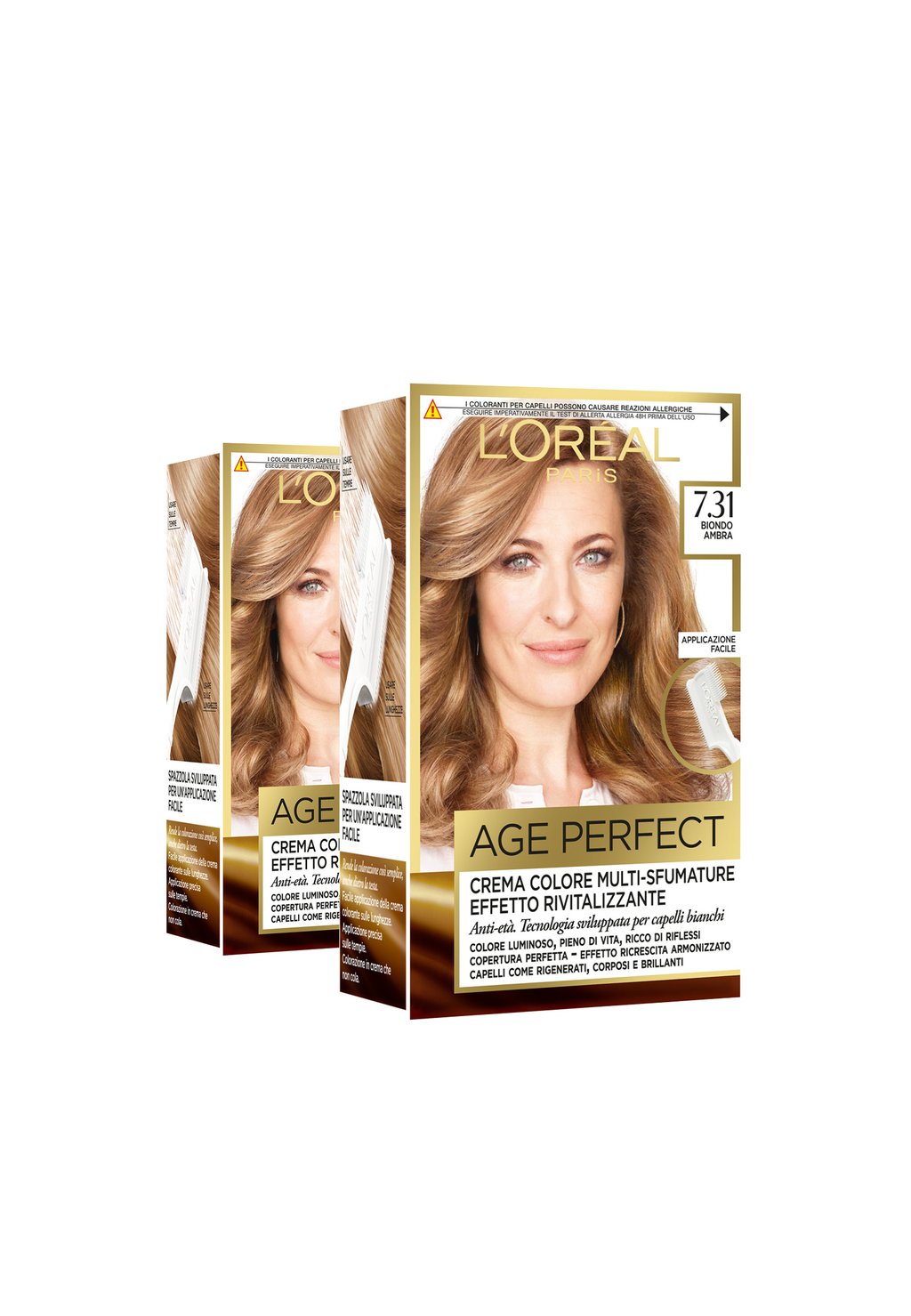 

Краска для волос TINTA CAPELLI EXCELLENCE AGE PERFECT TINTA CAPELLI EFFETTO RIVITALIZZANTE, 2 PACK L'Oréal Paris, желтый