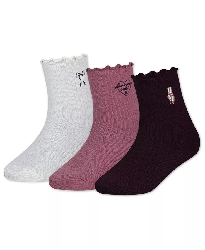 

Детские носки полугольф 3 пары с ажурным краем Abercrombie Kids, мультиколор