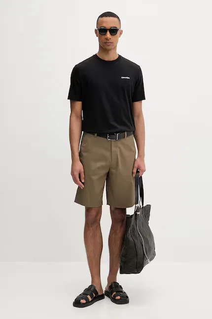 Шорты из эластичного хлопка Calvin Klein, зеленый — фото 2