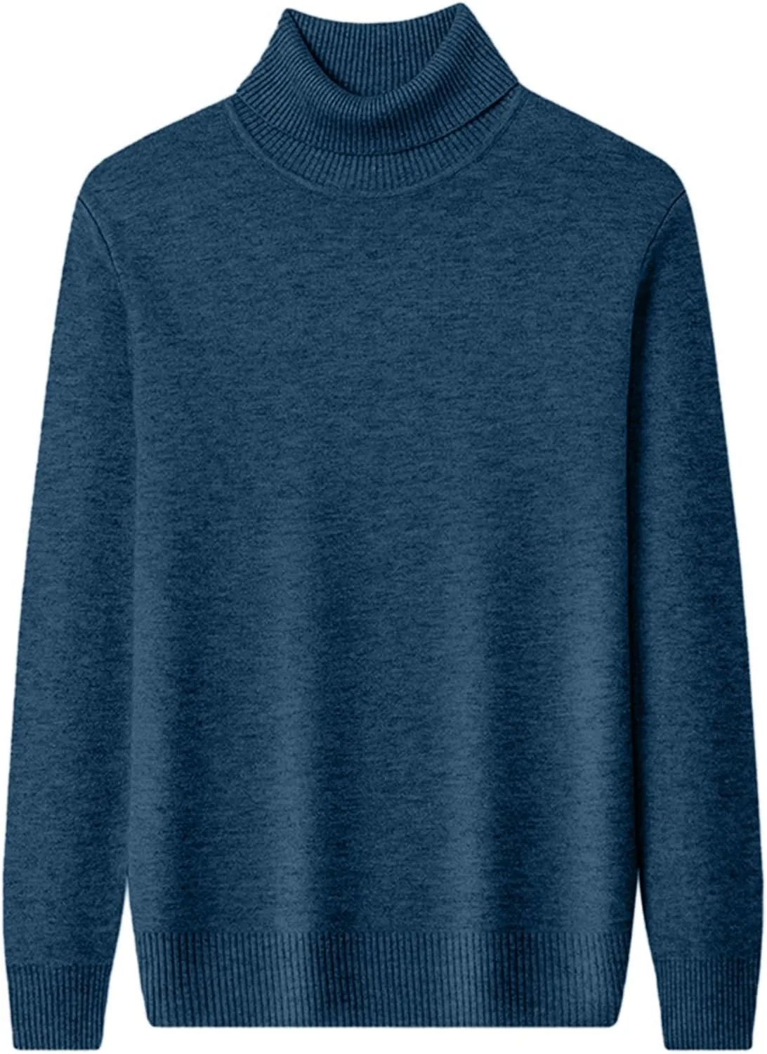 Мужской свитер slim fit с воротником-гольф — фото 4