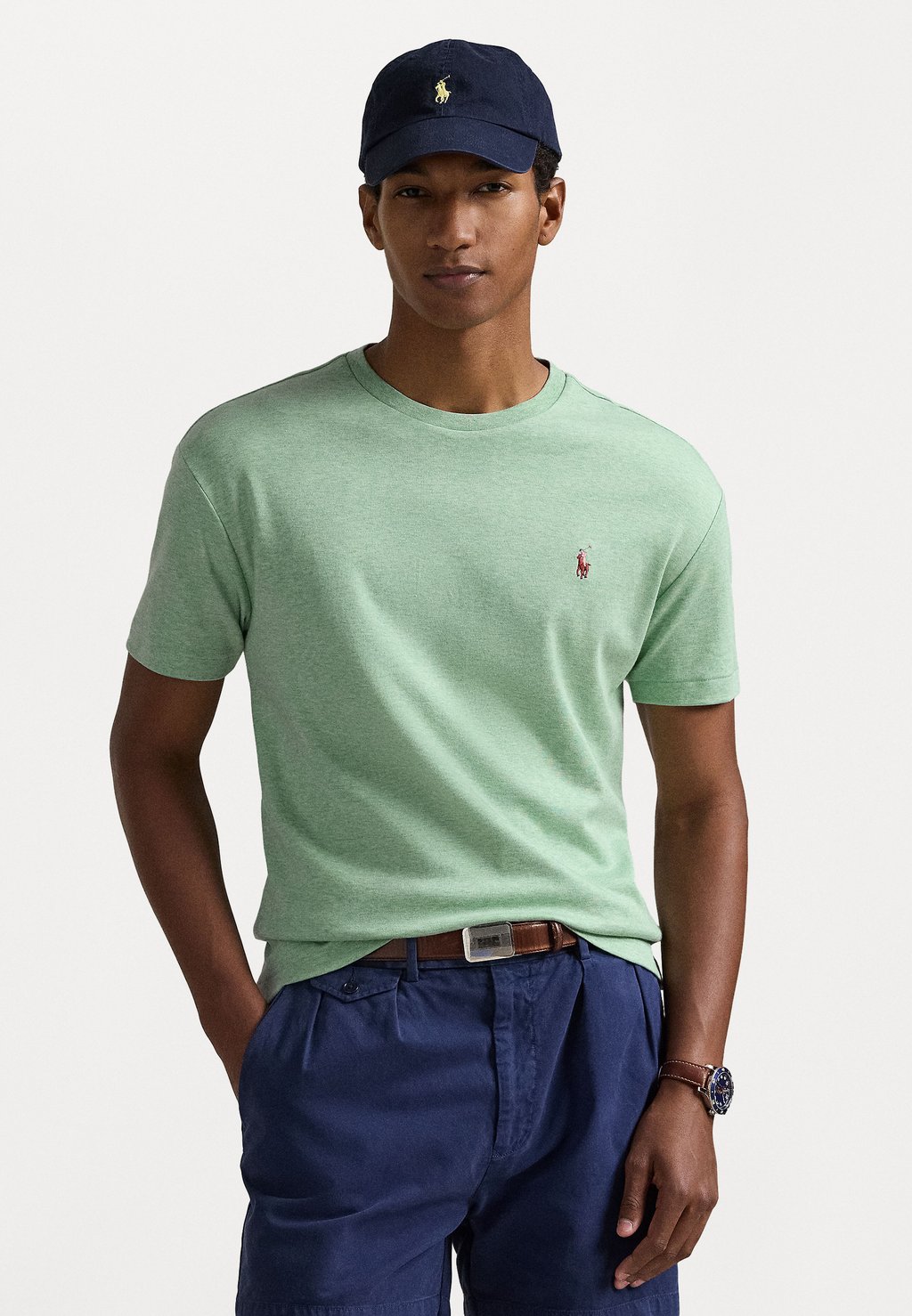 

Базовая футболка CUSTOM SLIM FIT SOFT COTTON T-SHIRT Polo Ralph Lauren, серый