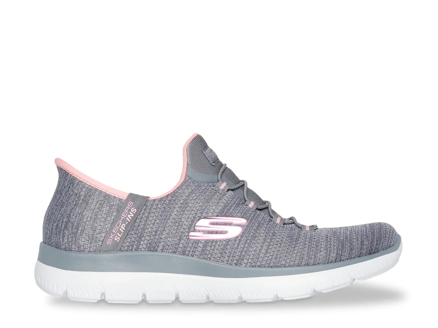 Кроссовки Skechers Slip-ins Summits Everyday Set Sneaker - Women's, серый/коралловый — фото 3