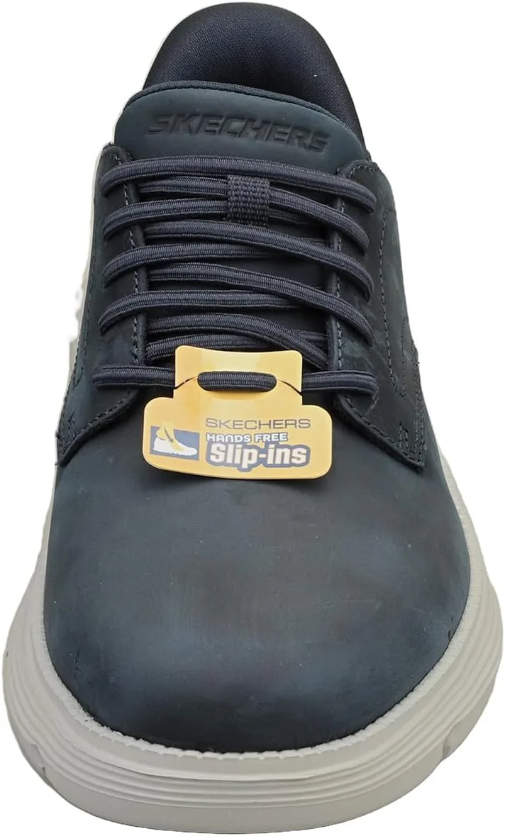 Мужские повседневные лоферы Skechers Garza Gervin, белый/темно-синий — фото 3