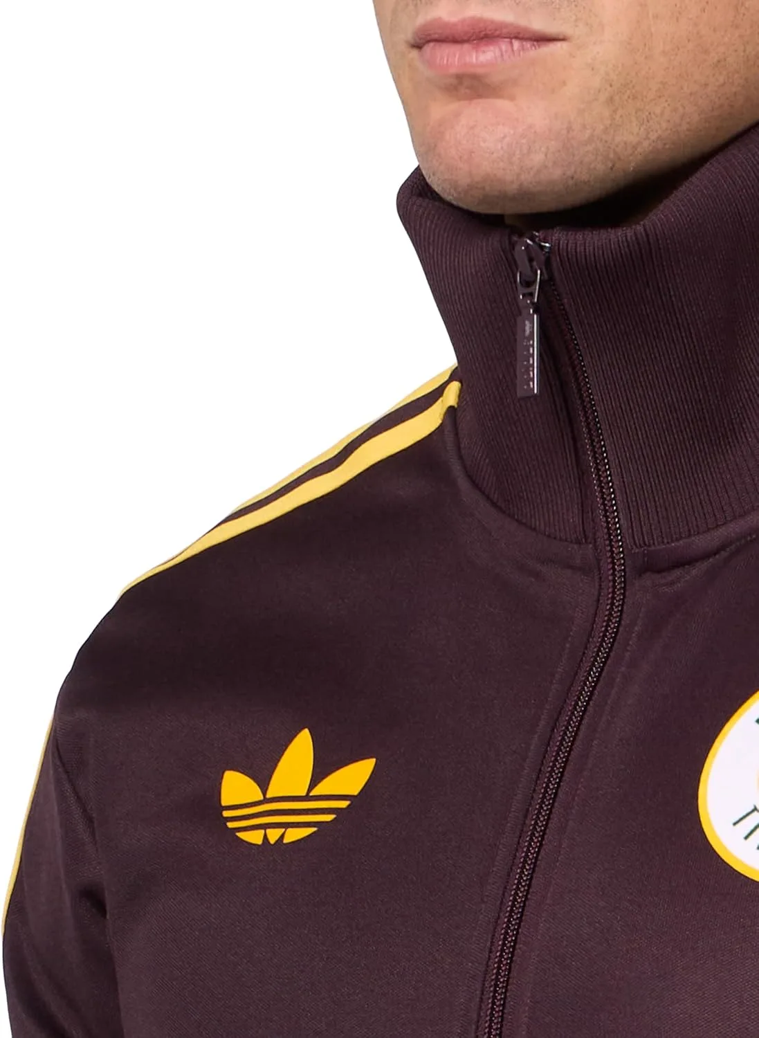 Мужская спортивная футболка Adidas Portland Timbers Beckenbauer, бордовый/золотой — фото 3