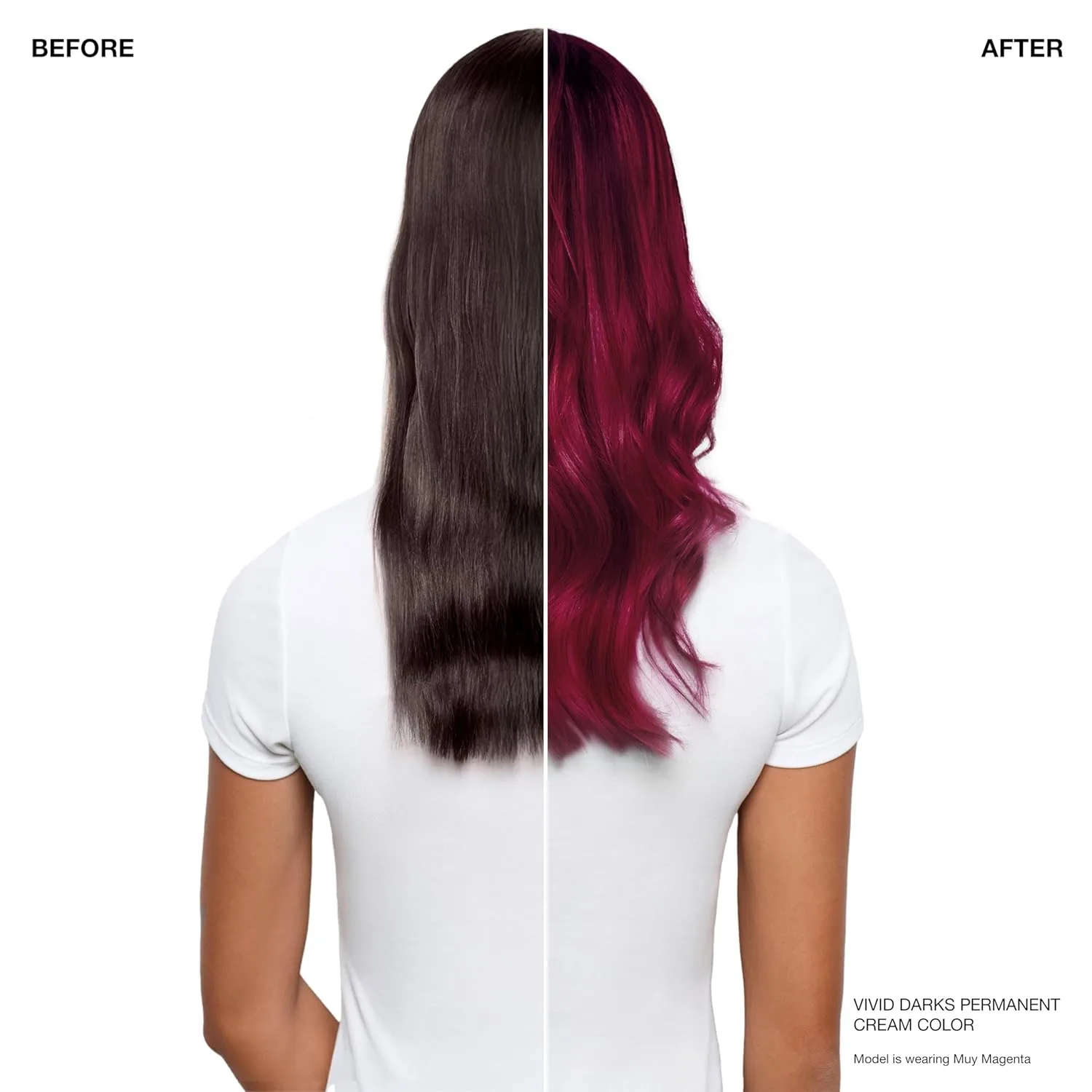 COLORCHARM VIVID DARKS Permanent Cream Color, стойкий крем-краска для темных волос, поднимает тон на 3-4 уровня без осветления, с питательными липидами и веганской формулой, 59 мл, Muy Magenta, Vibrant Fushia Red — фото 2