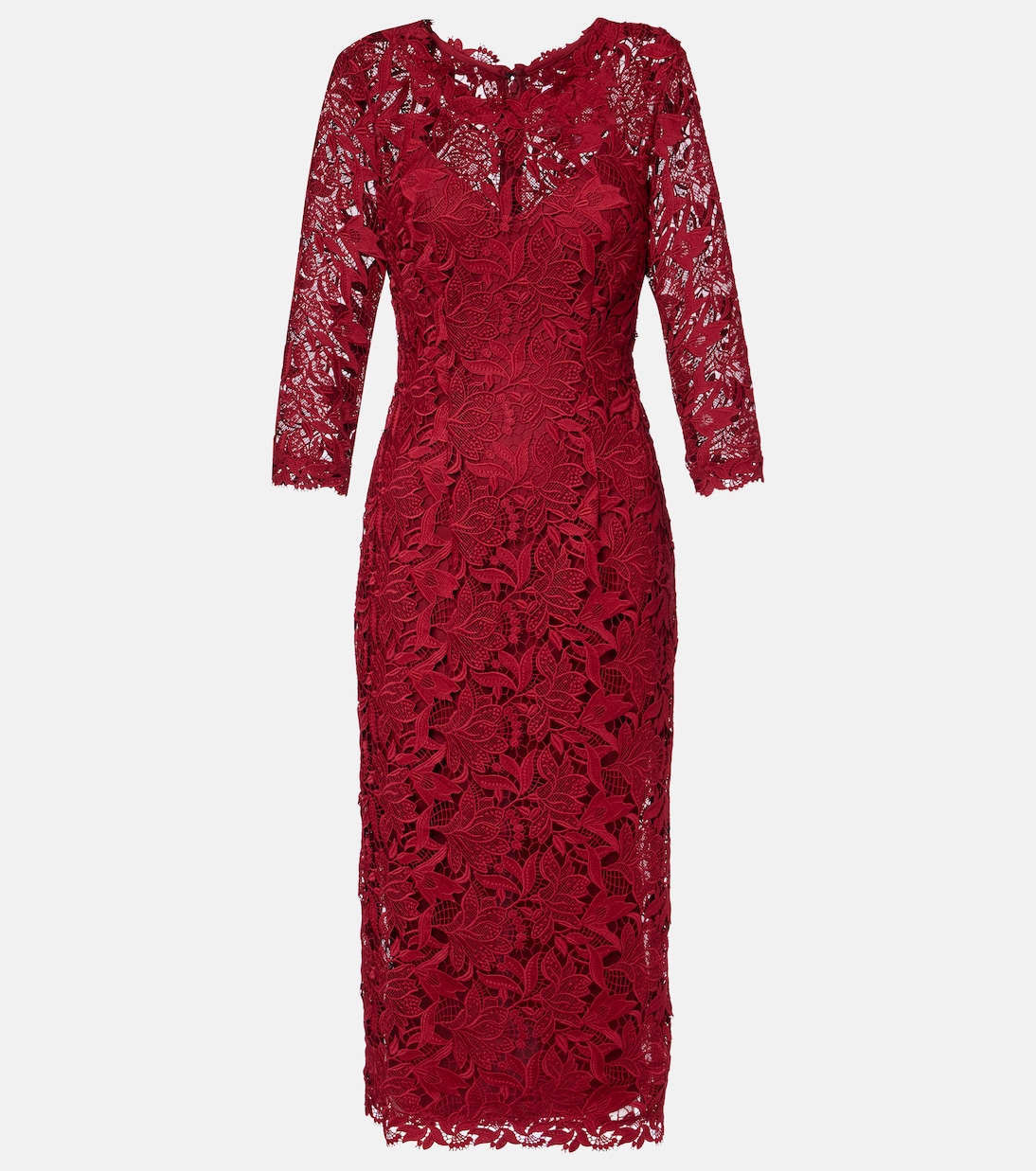 

Кружевное платье миди Carolina Herrera, Garnet