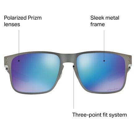 

Поляризационные солнцезащитные очки Holbrook Metal Prizm Oakley, цвет Metal Gunmetal W/ Prizmsapphpol