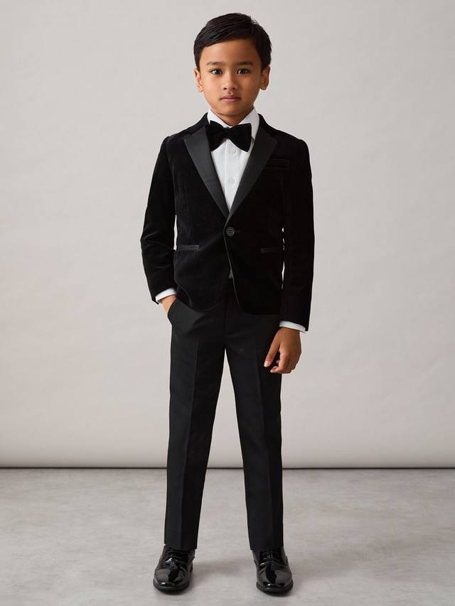 

Детский блейзер Ace из хлопка с бархатными лацканами Reiss