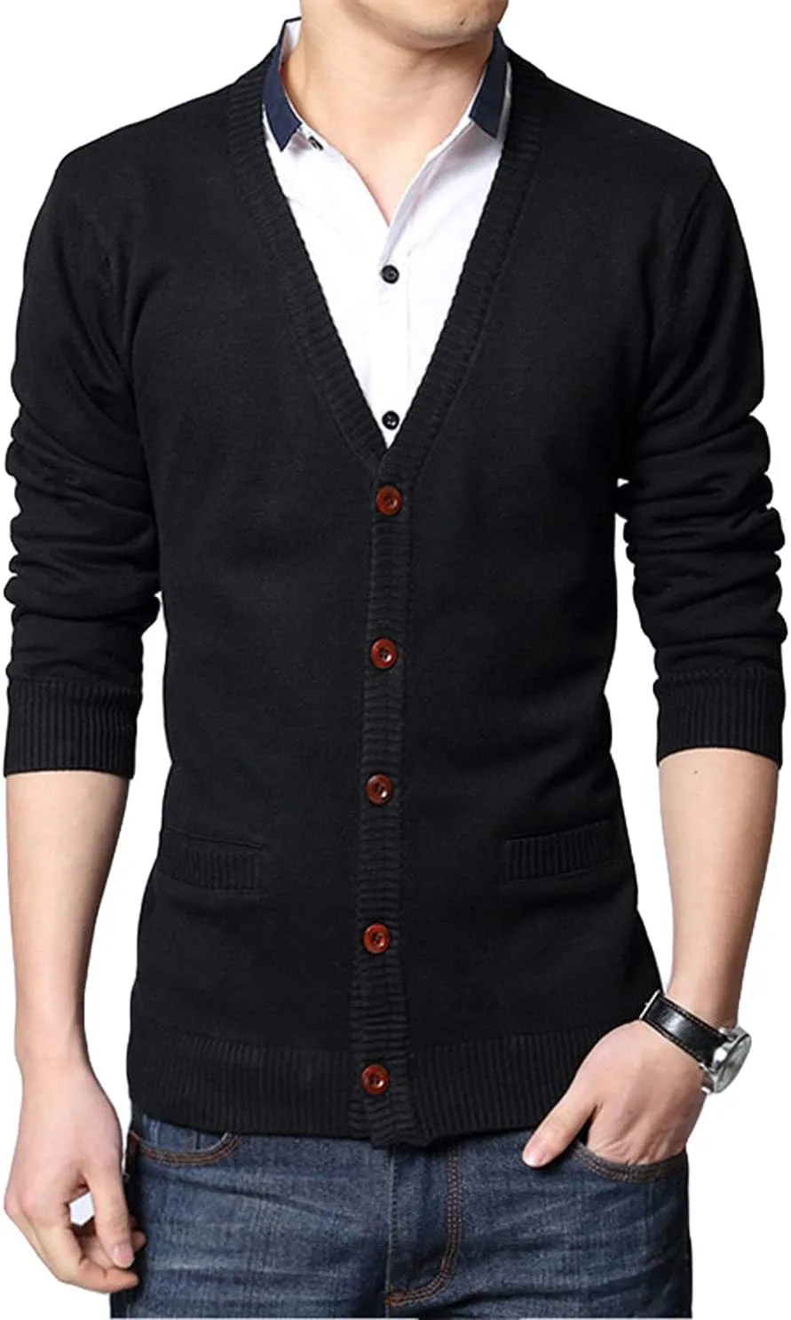 

Мужской кардиган Essential V-Neck Single Breasted Regular Itemnew