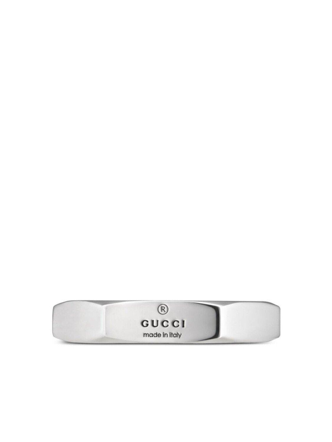 

Кольцо с гравировкой логотипа Gucci, серебряный