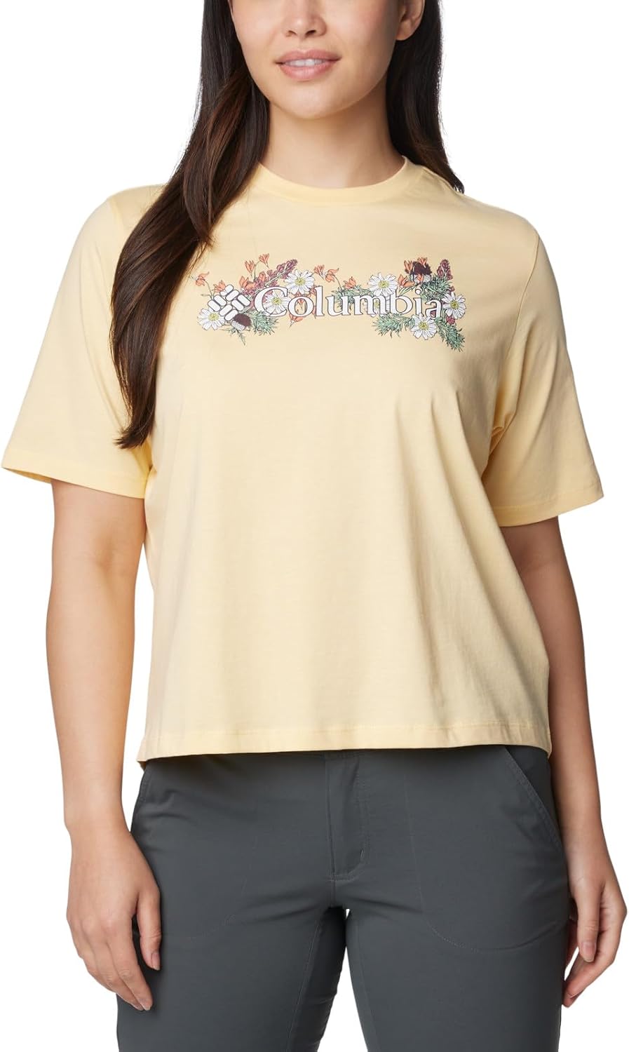 

Женская футболка Columbia North Cascades Relaxed, Sunkissed/Branded Bouquet