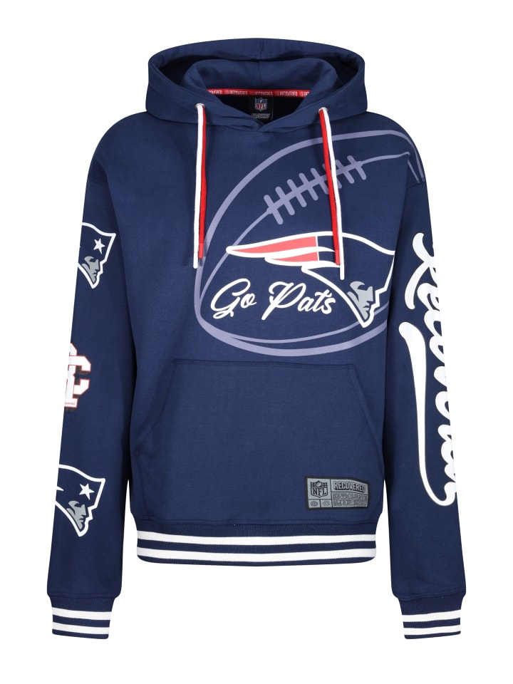 

Толстовка Re:Covered Hoodie NFL Patriots Go Pats, темно-синий