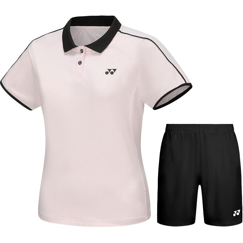 

Повседневный женский костюм YONEX, set (розовый top+черный shorts)