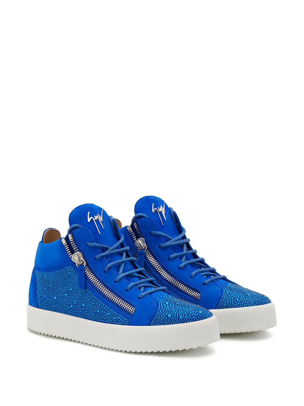 Высокие кеды Kriss Giuseppe Zanotti, синий — фото 2