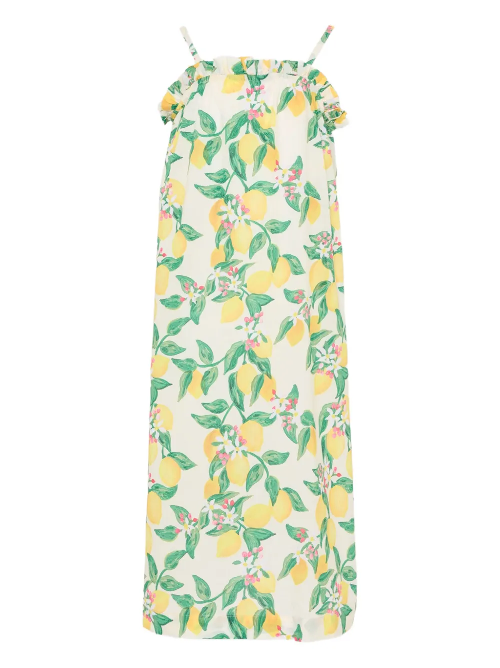 

Платье с воланами на бретельках-спагетти Molo, белый