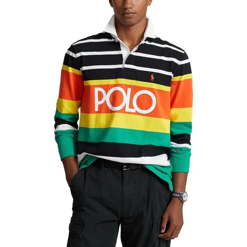 Вязаное поло с логотипом Polo Ralph Lauren разноцветный — фото 4