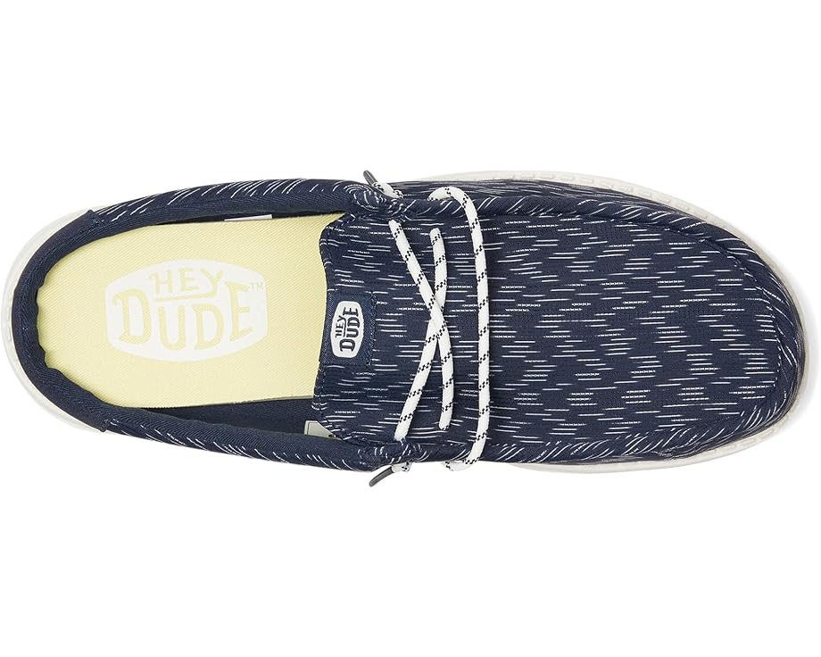 Лоферы Hey Dude Wally Slip Jersey Jacquard, цвет Navy Blazer/White — фото 2